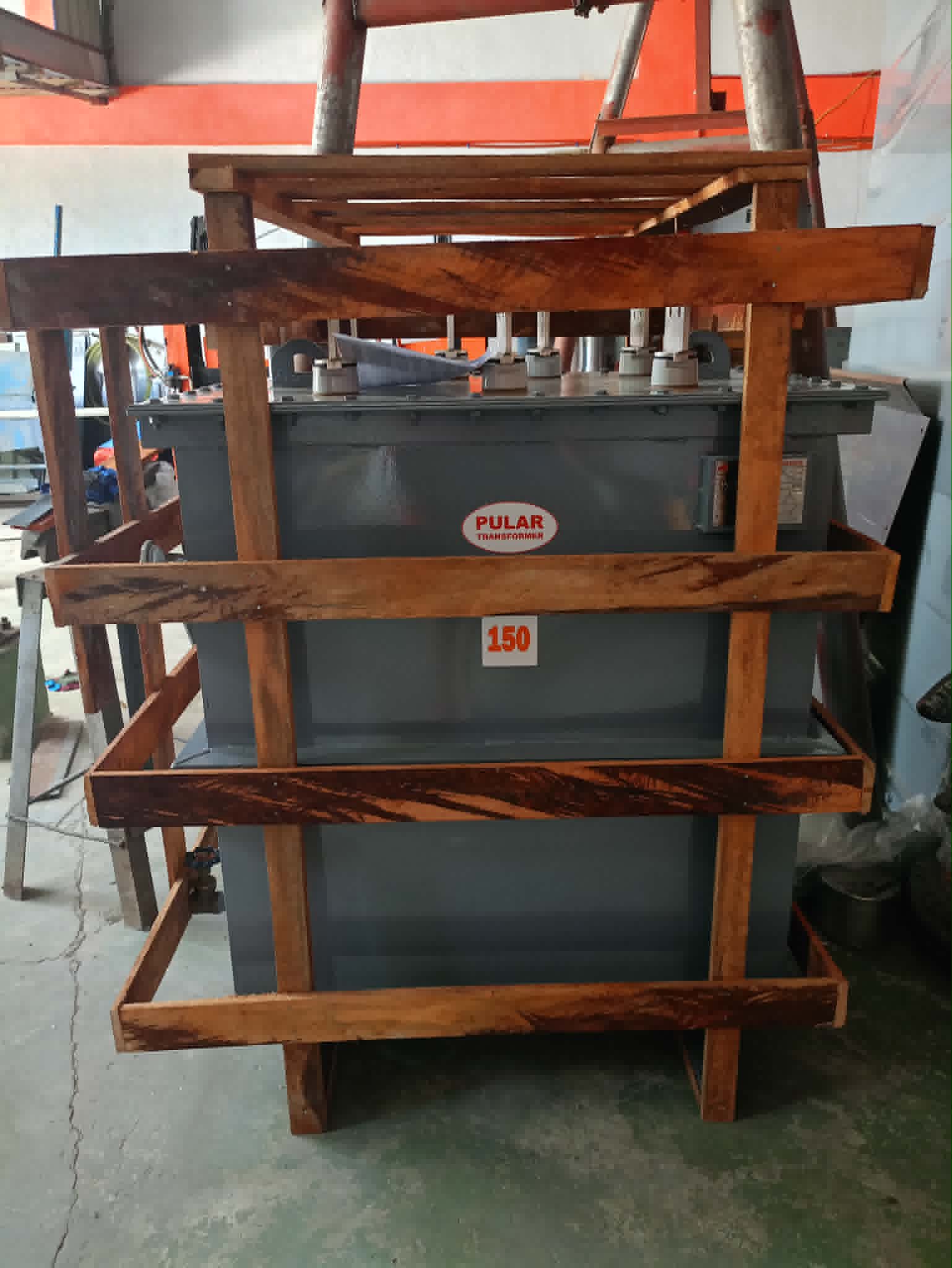 Transformer equipment secured on a delivery truck