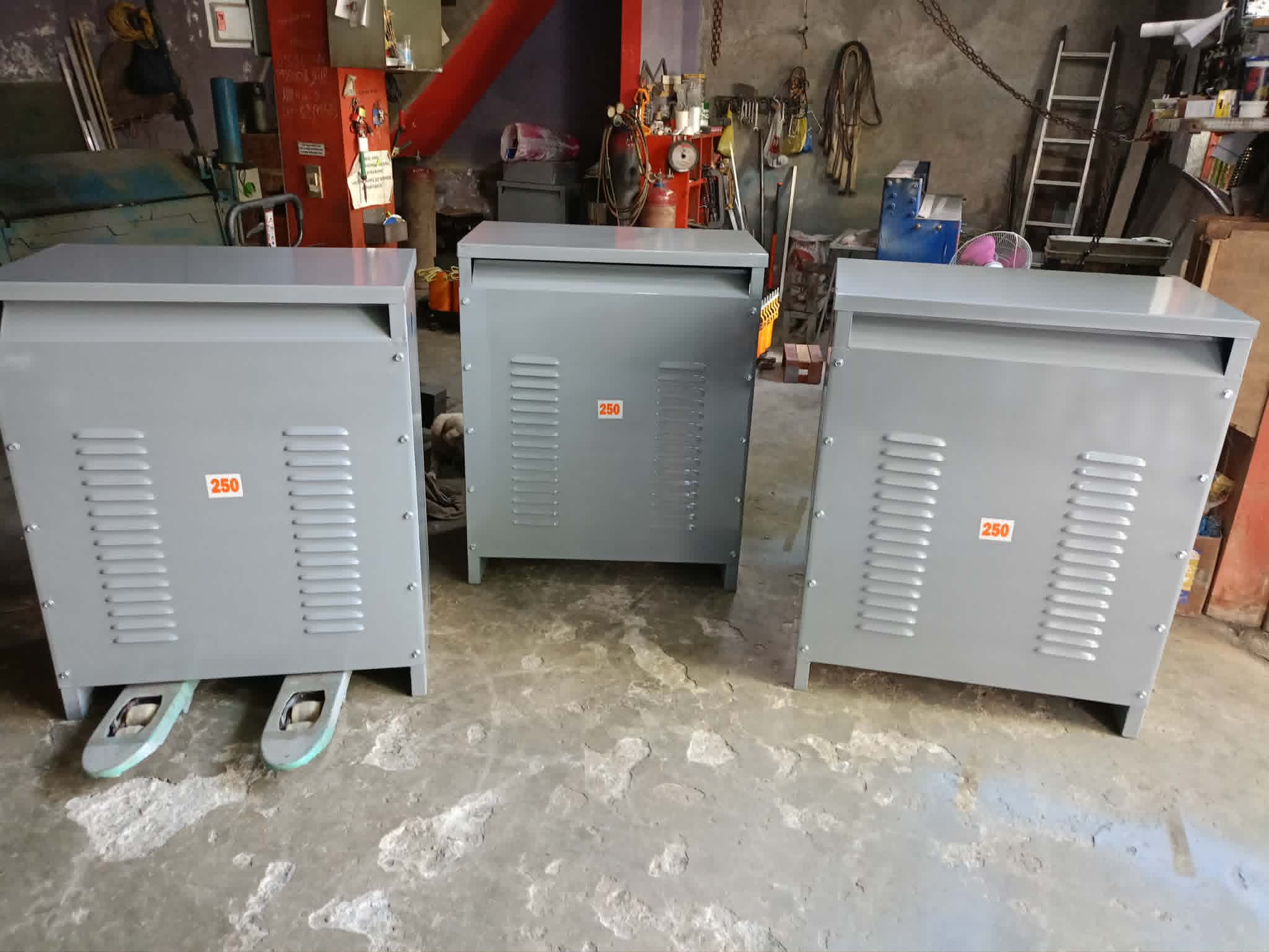 Transformer equipment positioned at a client site