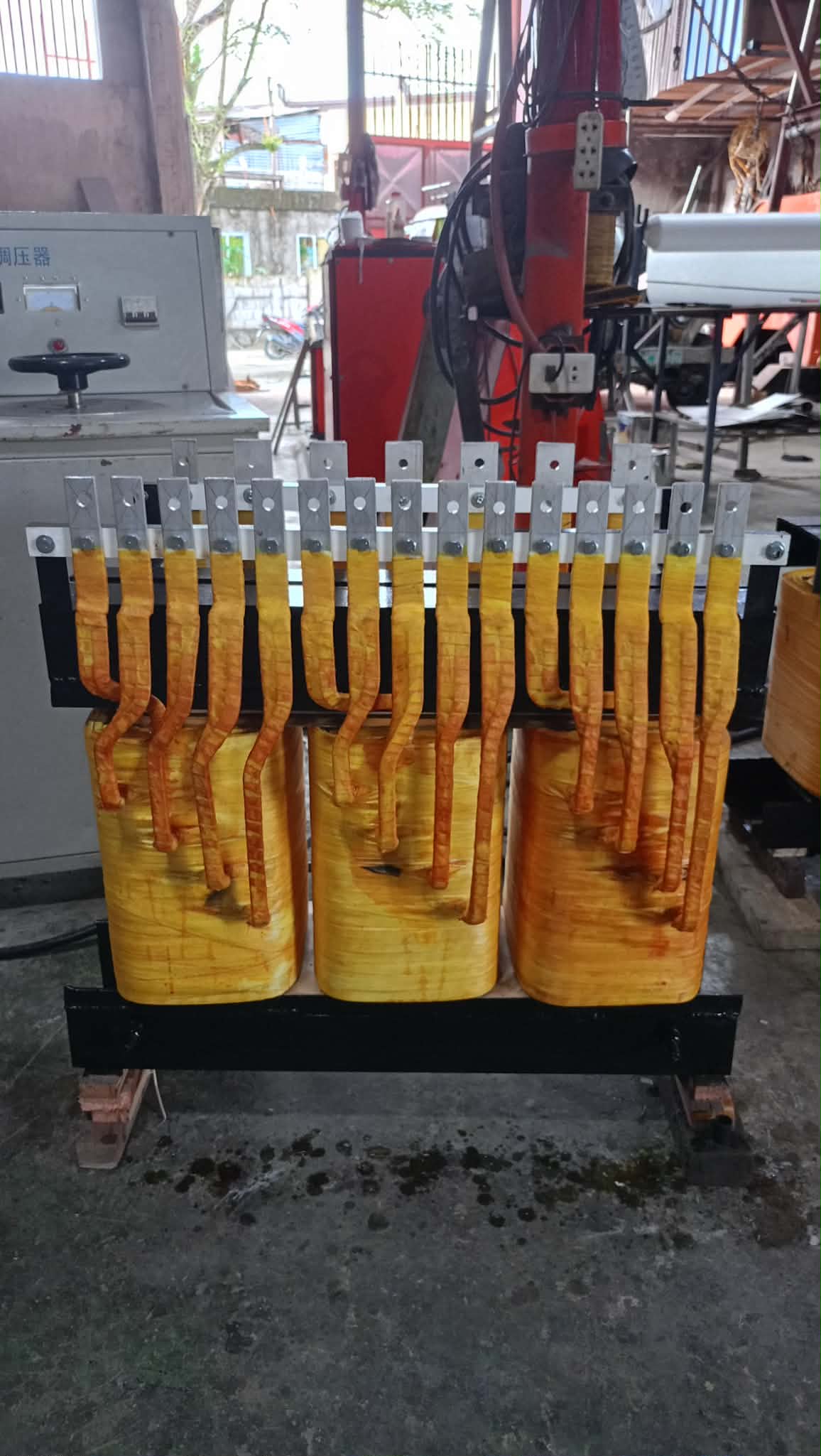 Multiple transformer units ready for delivery or turnover